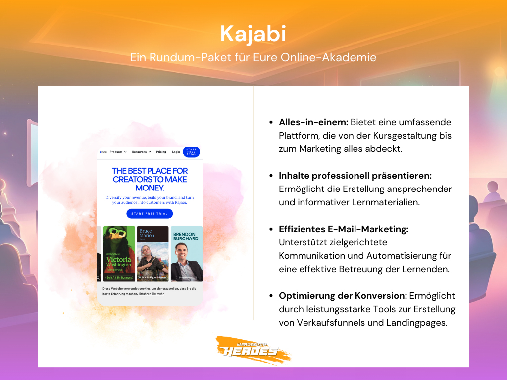 Kajabi: Top Online-Akademie Tools für Handelsvertreter