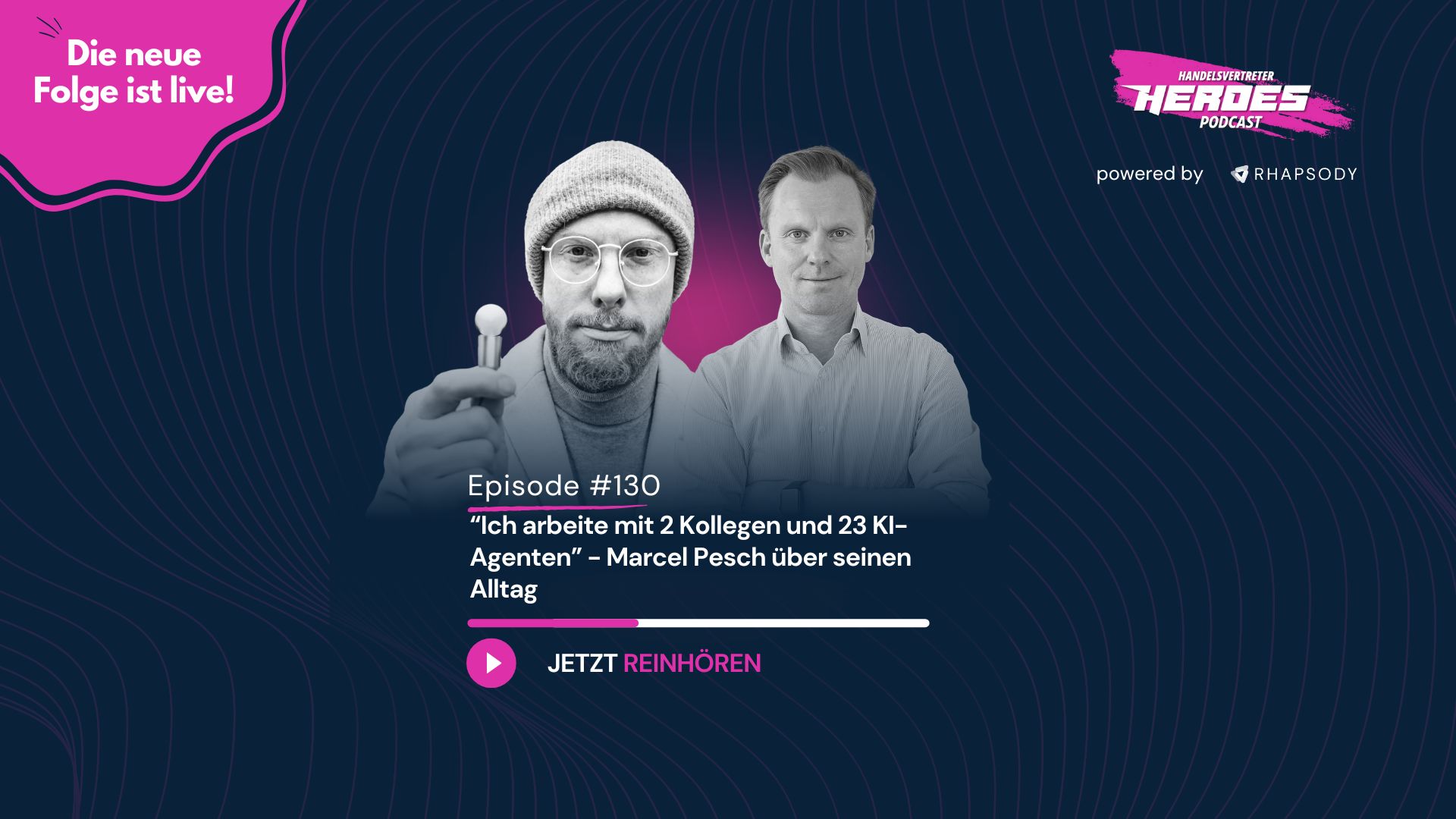 “Ich arbeite mit 2 Kollegen und 23 KI-Agenten” - Marcel Pesch über seinen Alltag