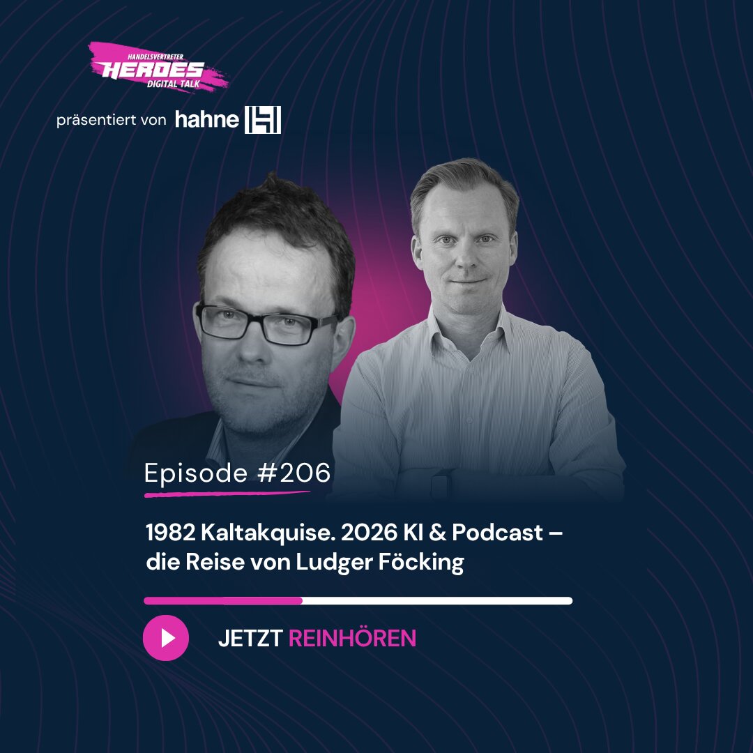 1982 Kaltakquise. 2026 KI & Podcast – die Reise von Ludger Föcking